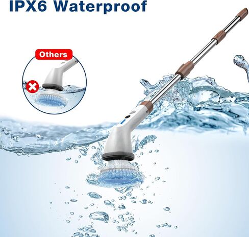 Electric Spin Scrubber, 2024 New Cordless Cleaning Brush，2-Speed Adjustable,Shower Scrubber for Bathroom Car Floor Tile in Saudi Arabia