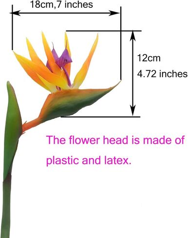 Calcifer 32'' Real Touch Bird of Paradise Artificial Flowers Bouquet for Home Garden Decoration/Wedding Party Decor (Goldenrod,5 Stems) in Kuwait