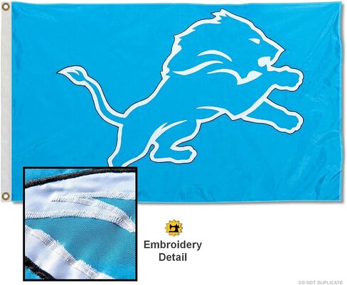 Detroit Lions Embroidered Nylon Flag in Saudi Arabia