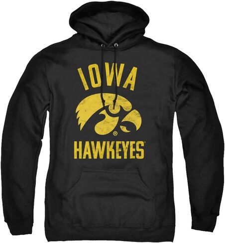 University of Iowa Official Hawkeyes Logo Unisex Adult Pull-Over Hoodie ,Black, Large in Kuwait