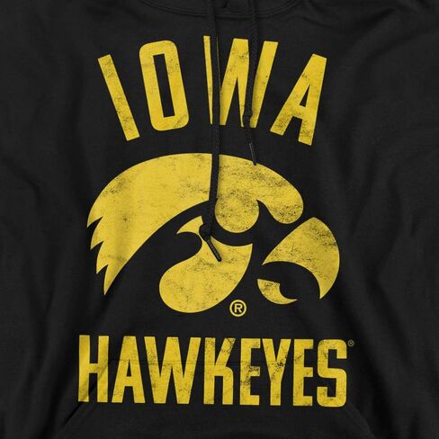 University of Iowa Official Hawkeyes Logo Unisex Adult Pull-Over Hoodie ,Black, Large in Kuwait