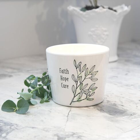 شمعة من شركة Pavilion Gift Company One Fights Alone-Tranquility بوزن 8 أونصة من شمع الصويا الحجري، ذات فتيل واحد، باللون الأبيض in Saudi Arabia