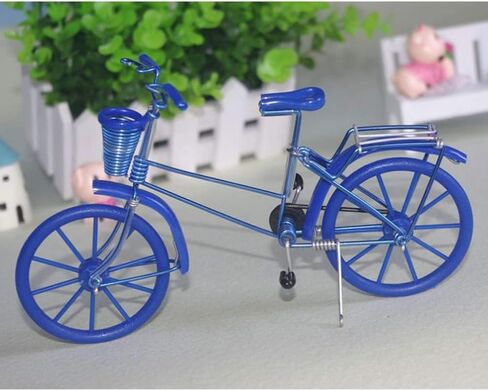 Veemoon Vintage Bicycle Model: Metal Bike Ornament Simulation Mini Bicycle - Metal Aluminum Wire Reinforcement for Funny Present Home Office Decoration (Random Color) in Saudi Arabia