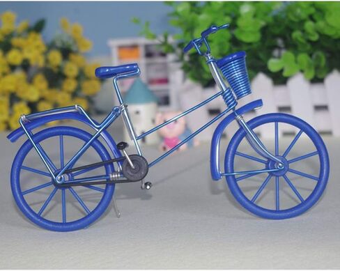 Veemoon Vintage Bicycle Model: Metal Bike Ornament Simulation Mini Bicycle - Metal Aluminum Wire Reinforcement for Funny Present Home Office Decoration (Random Color) in Saudi Arabia