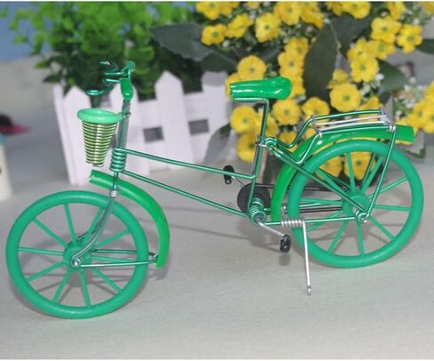 Veemoon Vintage Bicycle Model: Metal Bike Ornament Simulation Mini Bicycle - Metal Aluminum Wire Reinforcement for Funny Present Home Office Decoration (Random Color) in Saudi Arabia