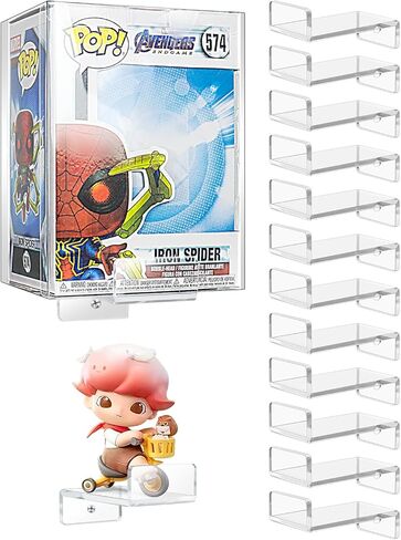 أرفف عرض من الأكريليك الشفاف لأرفف Funko Pop، رف عرض لـ Funko- شاشة عرض حائطية مقاس 4 بوصات 12 قطعة in Kuwait