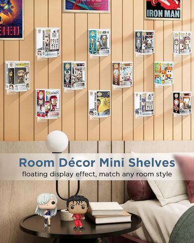 أرفف عرض من الأكريليك الشفاف لأرفف Funko Pop، رف عرض لـ Funko- شاشة عرض حائطية مقاس 4 بوصات 12 قطعة in Kuwait