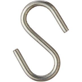 Azar Displays 700023 0.5" W x 1.25" H Metal S-Hook (20 Pack)