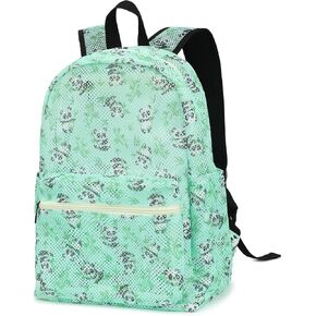 Mesh School Backpack for Girls Women, Heavy Duty See Through College Bookbag School Bag with Storage Bag (Checkered Purple)
