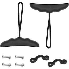 Lixada 2pcs Kayak Carry Pull Handle with Cord Pad Eyes Screws for Canoe Boat