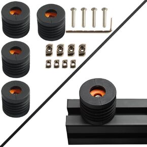 FYSETC Prusa Ender 3 Neo Anti-Vibration Feet - T-Slot 2020 Extrusion Landing Mat: Upgrade 3D Printer Part Built-in Solid Bed Mount Compatible I3 MK3 MK4 Bambulab X1 P1P P1S CR10 3030 Aluminum Profile