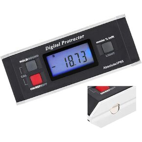 Digital 0~360 Degree Protractor Angle Finder Level Finder Inclinometer Magnetic for metal wood LCD Backlight Built-in Magnet V-groove base