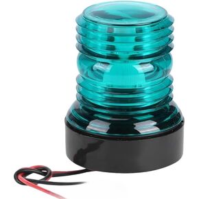 Marine 360 Degree LED Anchor Light Nautical Light Ring Light, 12V Waterproof Navigation Light, suitable for boats and yachts (Light Color:Green), YLlight3color