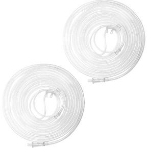 2 Packs 16.4-ft Oxygen Tubing for Home Oxygen Machine Clear Soft Touch Oxygen Cannula Tubing Nasal Cannula Tube Accessories, Transparent