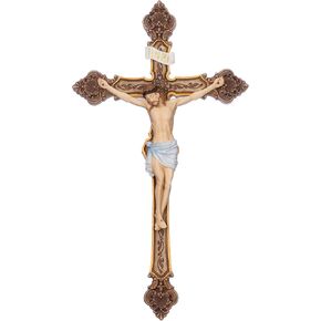 Joseph's Studio by Roman - Collection, 20.25" H Crucifix, Made from Resin, High Level of Craftsmanship and Attention to Detail, Durable and Long Lasting