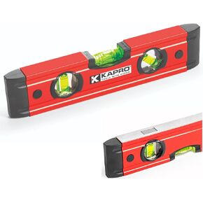 Kapro - 779T Magnetic Aluminum Torpedo Level - Features Shockproof Acrylic Vials, Rubber Endcaps, and Wall Grip - Magnetic - VPA Tested - 9"