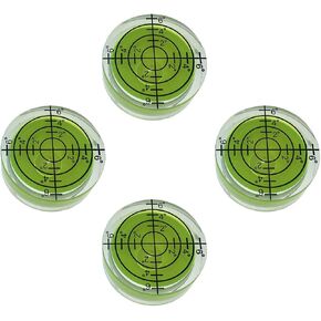 32mm Circular Bubble Spirit Level BY GFNT for Tripod, Phonograph, Turntable Etc (4PCS Green) Magnetic section 32x12mm (Magnetic section)