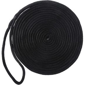 Dock-Lines Double Braided Nylon Docking Lines with 12in Eyelet Boat Rope Mooring Rope Docking Lines Marine Rope Boat Accessories 16.5ft 25ft 50ft 5/8 INCH 50 FT 2PCS