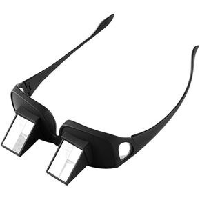 Lazy Readers Glasses, Bed Prism Spectacles Horizontal Mirror Lazy Glasses Lazy Eye Glasses for Laying Down Reading, Watch TV, Play Phone Games in Bed