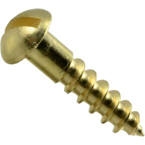 014973131883 Slotted Round Wood Screws, 6 x 5/8, Piece-50
