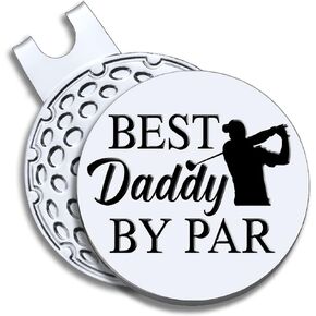 Best Daddy by Par Golf Ball Marker with Magnetic Hat Clip, Funny Golf Accessories Gifts for Men Women, Golf Gifts for Men Woman, Birthday Gifts for Golf Fan, Golf Novelty Gift