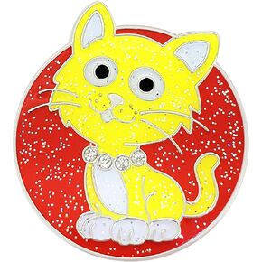 NAVIKA Kitty Ball Marker with Magnetic Hat Clip Adorable Glitzy Fluffy The Kitty