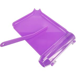 Medarchitect Left Hand Pill Counting Tray with Spatula (Purple - L Shape)