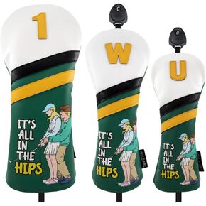 HELLO NRC Golf Club Covers 3 Pieces Driver Fairway #3#5 Hybrid for Men Women Golf Accessories Hybrid Head Covers Set with Interchangeable Tags 3 4 5 7 X …