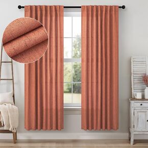 Grey Room Darkening Curtains 63 Inch Length for Bedroom 2 Panel Back Tab Semi Blackout Energy Efficient Thick Opaque Silver Light Gray Curtain for Living Room Kids Nursery Modern Farmhouse 52x63 Long