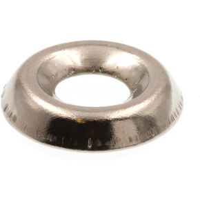 Prime-Line 9083635 Finishing Washers, Countersunk, #6, Nickel Plated Steel (100 Pack)