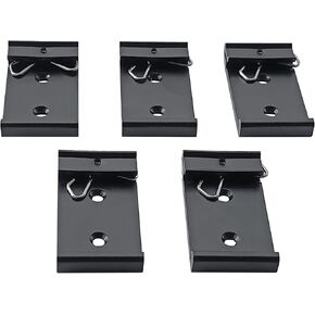 Universal DIN Rail Clip Mounted on 35mm（1.38inch）Din-Rail Firmly DIN Rail Clamp As Industrial Grades Using with Aluminum Alloy Material（5Packs)