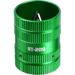 Metal Pipe Reamer for Copper PVC Pipe, Deburring Tool, PlumbingTools, 1/4" to 1-5/8" Inner/Outer Tubing Cleaner, Tube Chamfering Tool (Green)