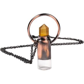 عقد بقلادة على شكل نقطة كريستال من Nupuyai مع زجاجة عطر، قلادة موزع للزيوت العطرية للنساء والرجال مع سلسلة in Kuwait