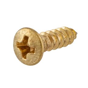 #5 x 1/2" Brass Oval Head Phillips Drive Wood Screws | Pack of 25 | Self Tapping Screws for Wood Antique or Modern Furniture | SCR512OPHBP