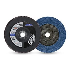 BHA Zirconia Grinding and Sanding Flap Discs T27, 7" x 7/8" - 10 Pack (36 Grit)