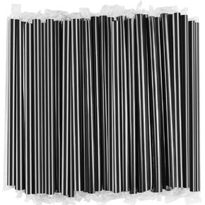 [Individually Wrapped] 100 Pcs Disposable Jumbo Smoothie Straws, Wide-mouthed Multi Colors Milkshakes Plastic Drinking Straws, (9.45" Long and 0.43" Diameter) BPA FREE