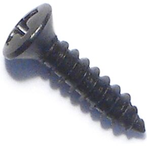 014973124168 Phillips Oval Sheet Metal Screws, 4 x 1/2, Piece-35, Black