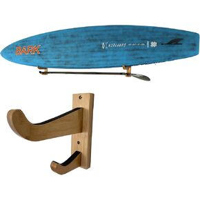 Bamboo Paddleboard SUP Wall Mount | Indoor Storage Rack for SUP or Longboard Surfboard