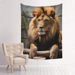 Txiuryu Wildlife Tapestry Lion Tapestry,Suitable For Living Room, Bedroom, Dormitory Background - 29x37 Inches.