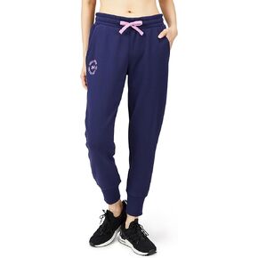 Under Armour - Womens Rival Crest Joggers Pants, Color Midnight Navy/Jellyfish (410), Size: Large