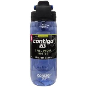 Contigo Fit Autoseal Tritan Spill-Proof Bottle, Amp Blue, 20 Oz/1.25 Pt/590 mL