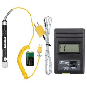 MECCANIXITY Digital Thermocouple Thermometer K Type Temperature Meter (-50 to 1300 °C), with Surface Thermocouple Probe NR-81531A