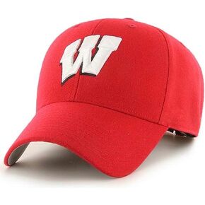 University Wisconsin MVP Hat Classic Badgers Embroidered Team Logo Adjustable Cap
