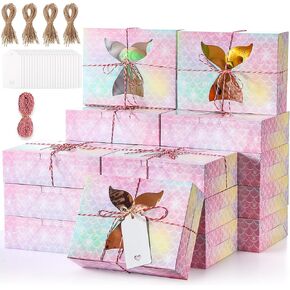 32 Pcs Kraft Paper Bakery Box with Window Red Mouse Cookie Box with Window for Treat and Pastry 8 x 6 x 2.5 in Red Dot Bakery Box for Mouse Party Birthday Gift Chocolate Dessert Donut Cake