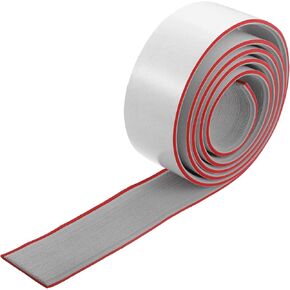 X AUTOHAUX 78.74''x2.24'' EVA Faux Teak Decking Sheet Mat Non-Slip Self-Adhesive for Boat Yacht Marine Deck Pad RV Flooring Carpet Gray Red
