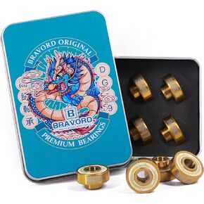 محامل لوح التزلج DG9 مع فواصل مدمجة، محامل طويلة ممتازة للتزلج المضمن والأسطواني (عبوة من 8) in Kuwait