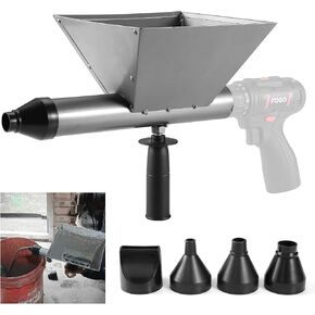 DUXINN Electric Mortar Grout Gun, Portable Cement Grouting Machine, Reusable Mortar Pointing Gun for Brick, Grout Applicator Caulking Finishing Tool with 4 Nozzles (Without Electric Drill)