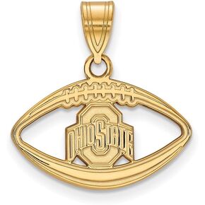 Ohio State Pendant in Football (Gold Plated)