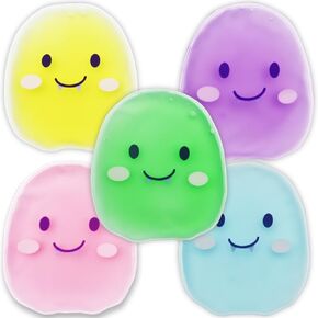 عبوة ثلج للأطفال بو بو، 5 عبوات من الخرز الجل البارد والحرارة اللطيفة لحمى الأطفال، وتخفيف الآلام، وأسنان الحكمة، والإسعافات الأولية والرقبة، والرأس، والذراعين، وإصابات الساقين (5 قطع) in Kuwait