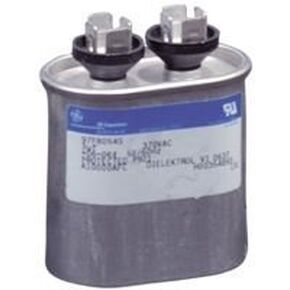 Genteq 97F5706 Capacitor; Polypro Metallized; Cap 6 uF; Tol 6%; Vol-Rtg 370 AC; QC; Motor Run; Oval